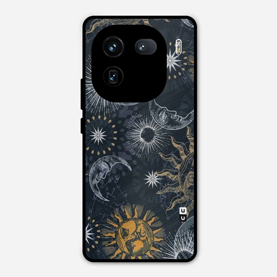 Moon And Sun Metal Back Case for iQOO 12