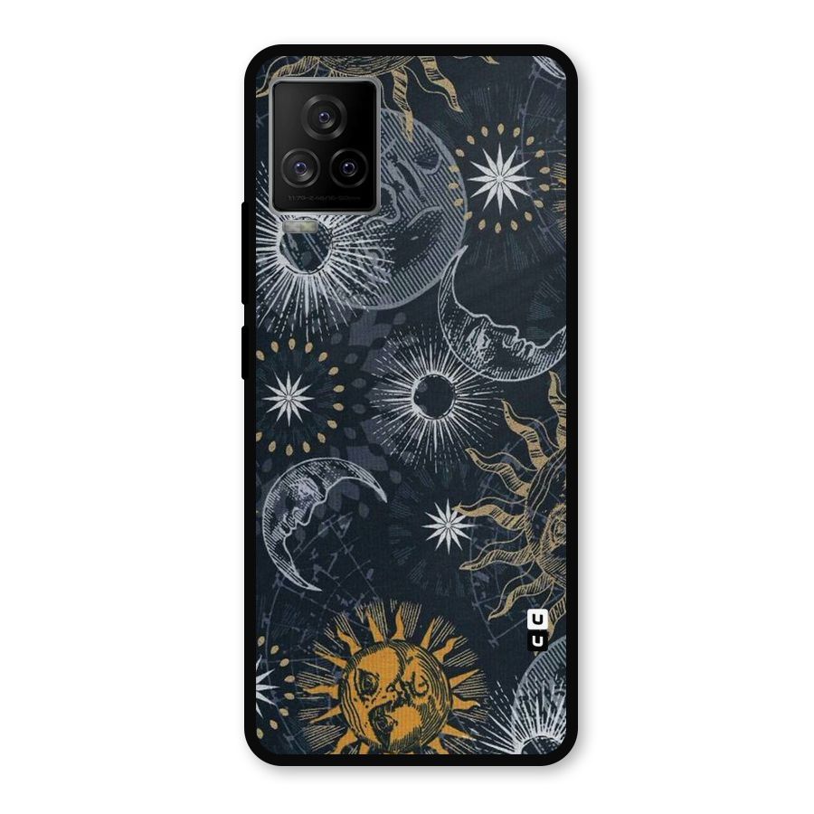 Moon And Sun Metal Back Case for iQOO 7 Legend 5G
