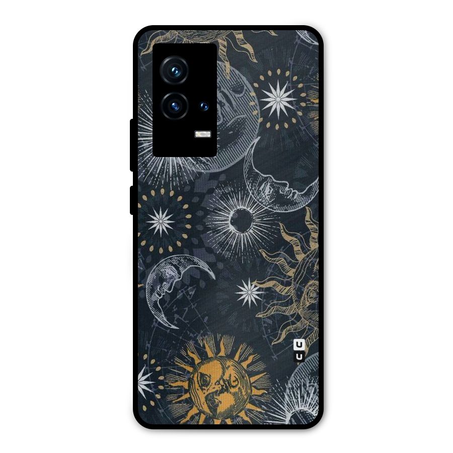 Moon And Sun Metal Back Case for iQOO 9 5G