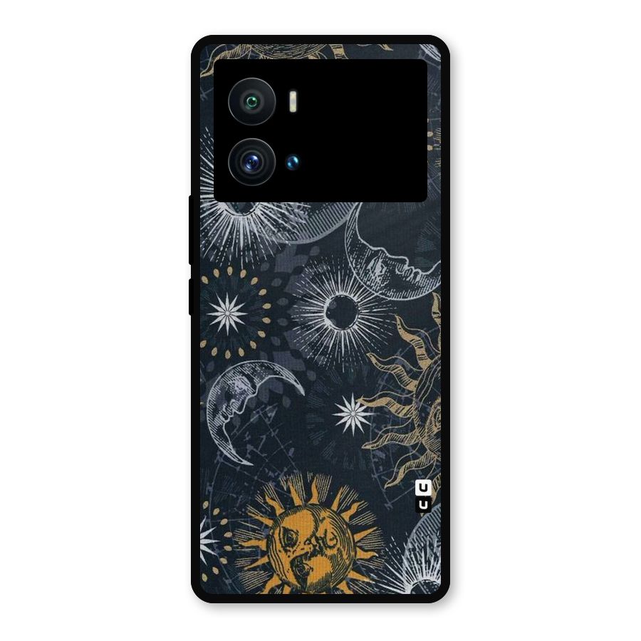 Moon And Sun Metal Back Case for iQOO 9 Pro