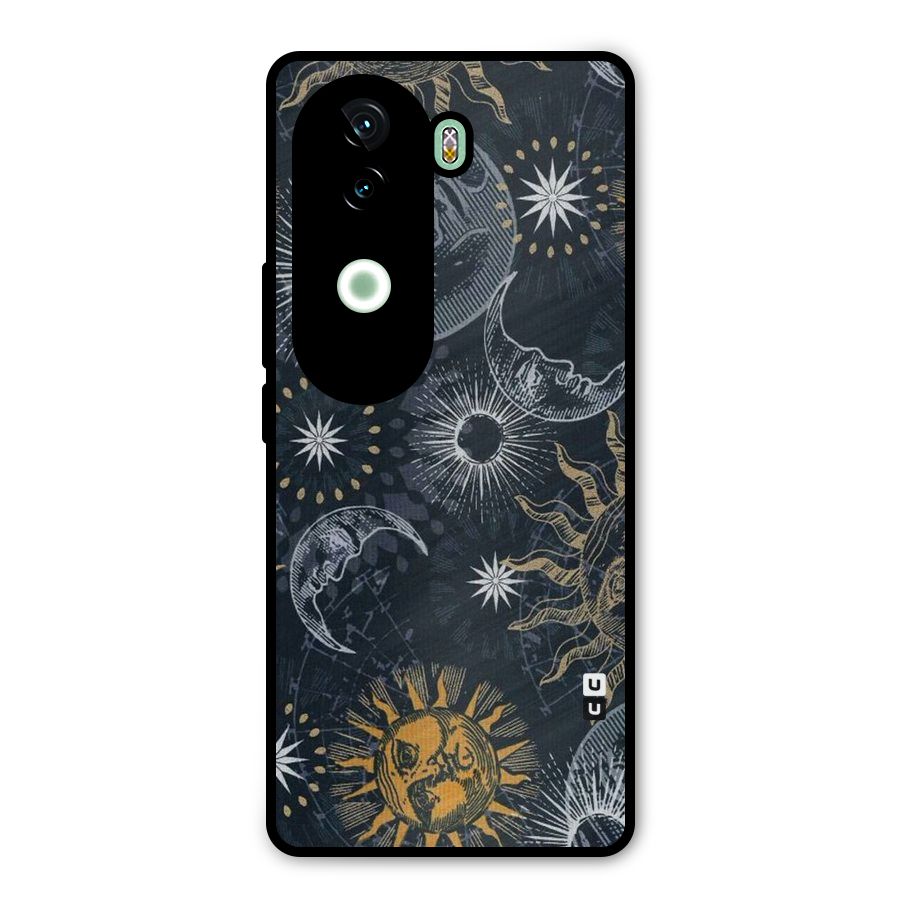 Moon And Sun Metal Back Case for iQOO Z9s