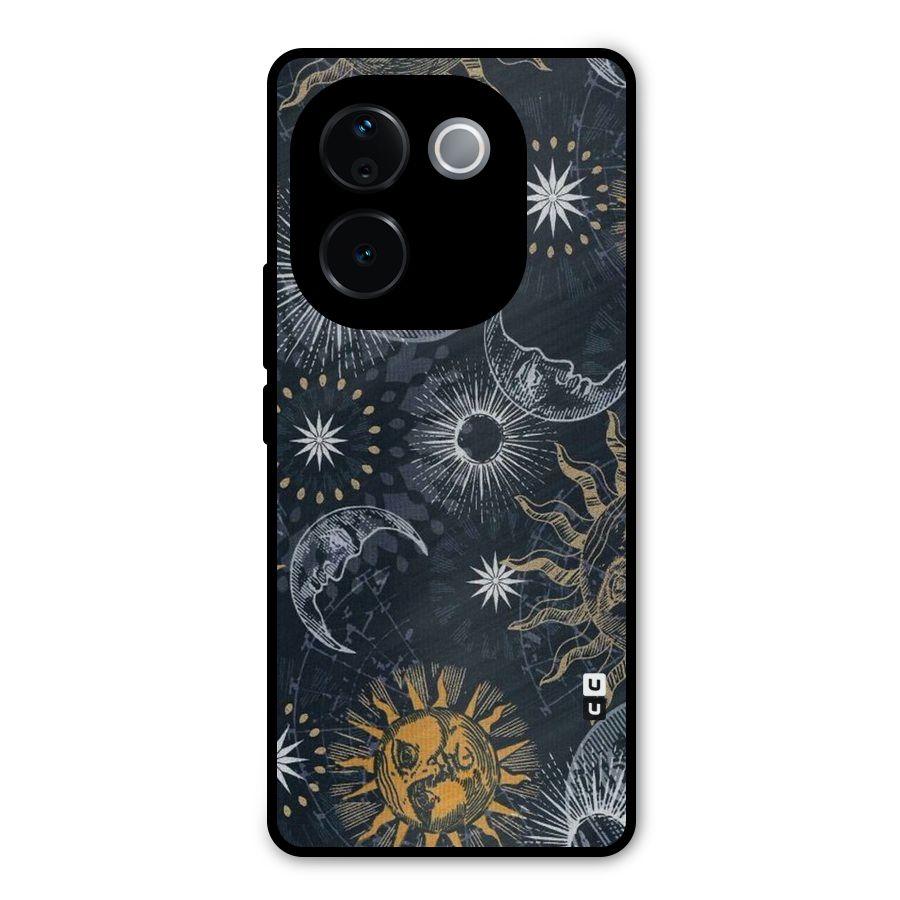 Moon And Sun Metal Back Case for iQOO Z9s Pro