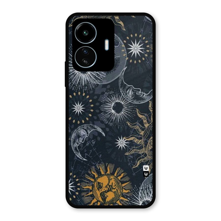 Moon And Sun Metal Back Case for vivo iQOO Z6 Lite 5G