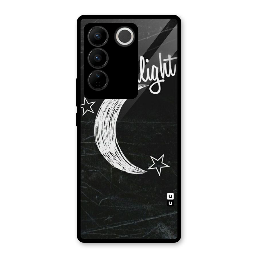 Moon Light Glass Back Case for Vivo V27 Pro