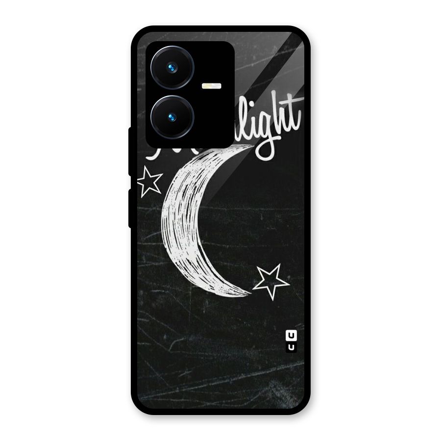 Moon Light Glass Back Case for Vivo Y22s