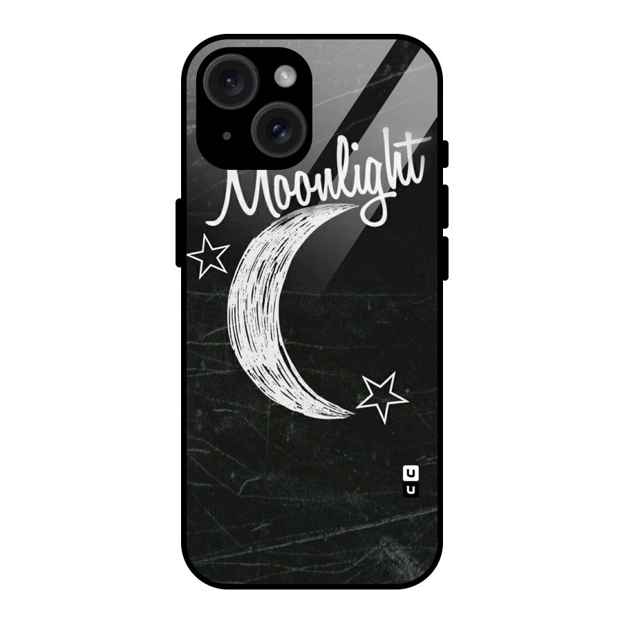 Moon Light Glass Back Case for iPhone 15