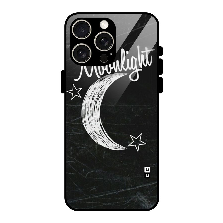 Moon Light Glass Back Case for iPhone 15 Pro Max