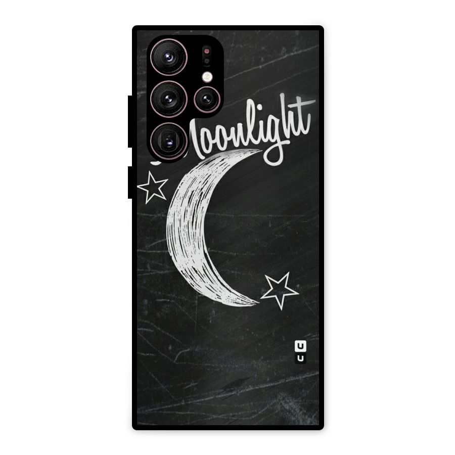 Moon Light Metal Back Case for Galaxy S22 Ultra 5G