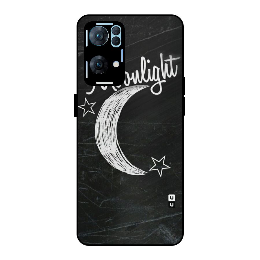 Moon Light Metal Back Case for Oppo Reno7 Pro 5G