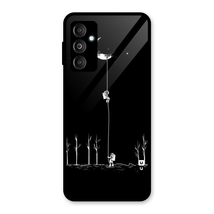 Moon Man Glass Back Case for Galaxy M14 5G