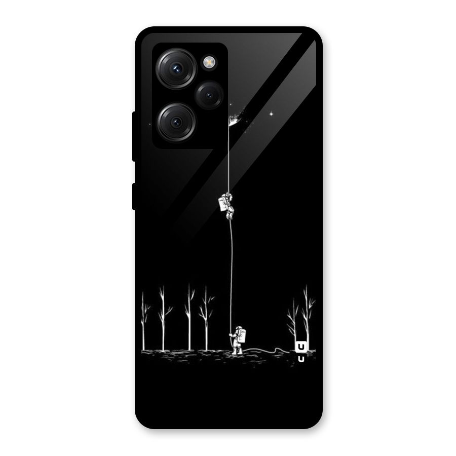 Moon Man Glass Back Case for Poco X5 Pro