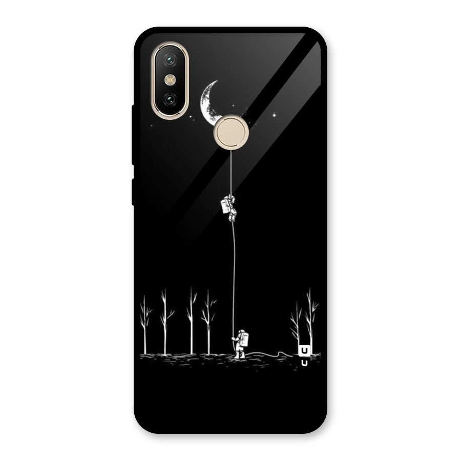 Moon Man Glass Back Case for Redmi A2