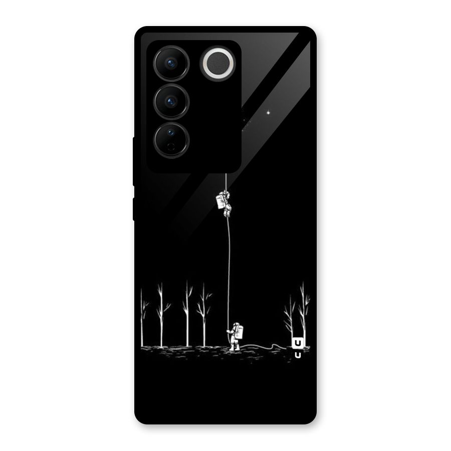 Moon Man Glass Back Case for Vivo V27