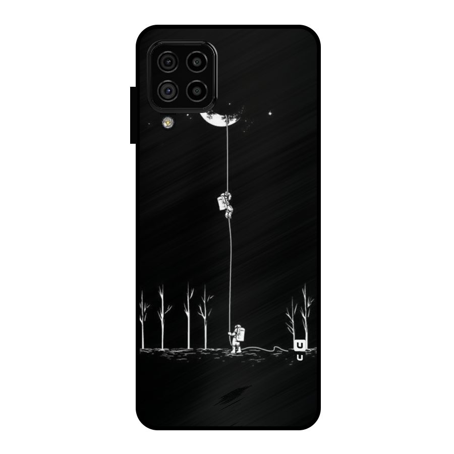 Moon Man Metal Back Case for Galaxy A22 4G
