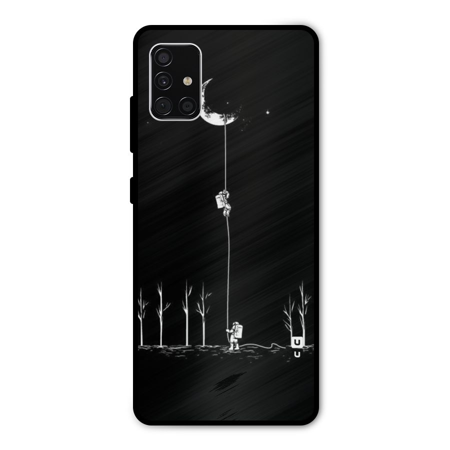 Moon Man Metal Back Case for Galaxy A51