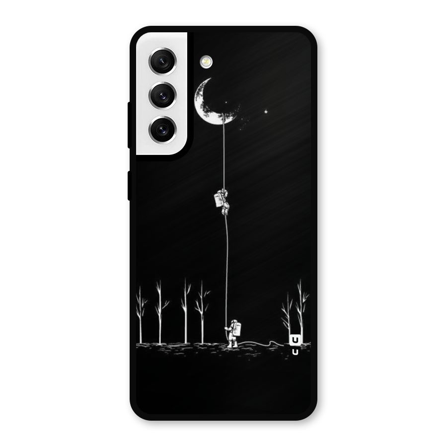 Moon Man Metal Back Case for Galaxy S21 FE 5G