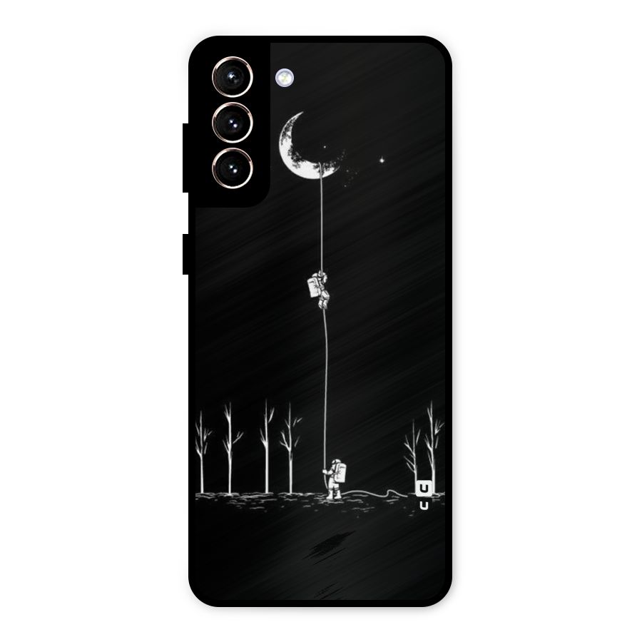 Moon Man Metal Back Case for Galaxy S21 Plus