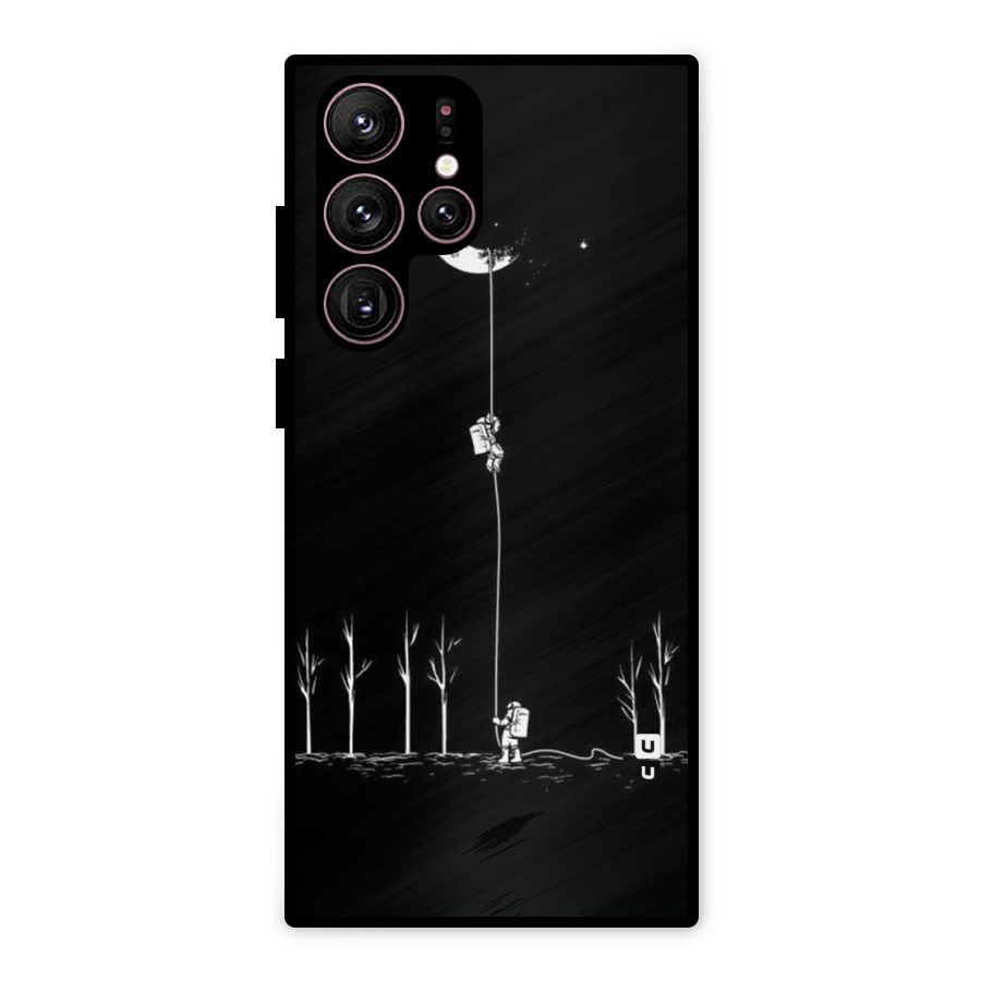 Moon Man Metal Back Case for Galaxy S22 Ultra 5G