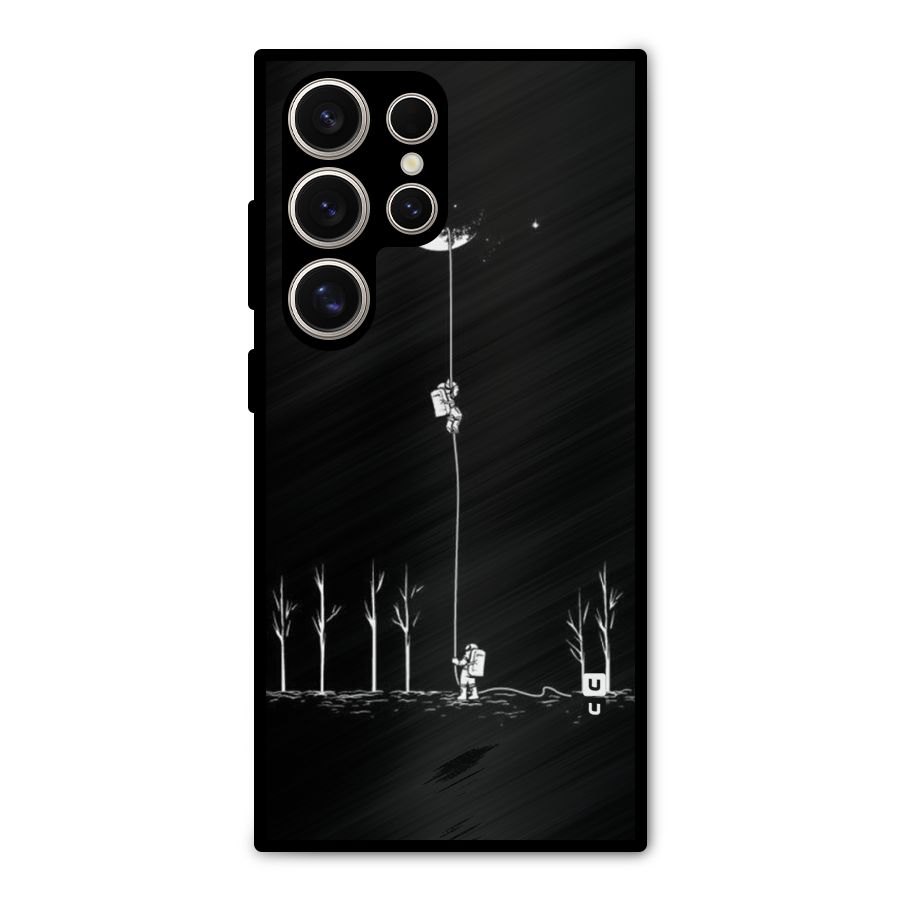 Moon Man Metal Back Case for Galaxy S24 Ultra