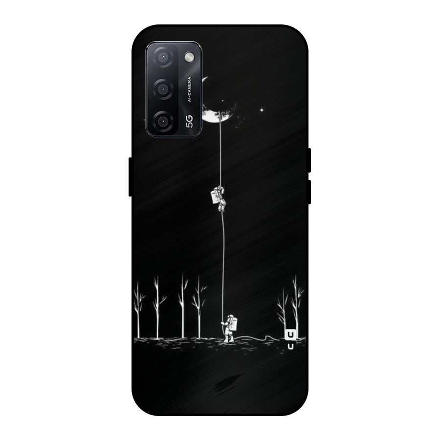 Moon Man Metal Back Case for Oppo A53s 5G