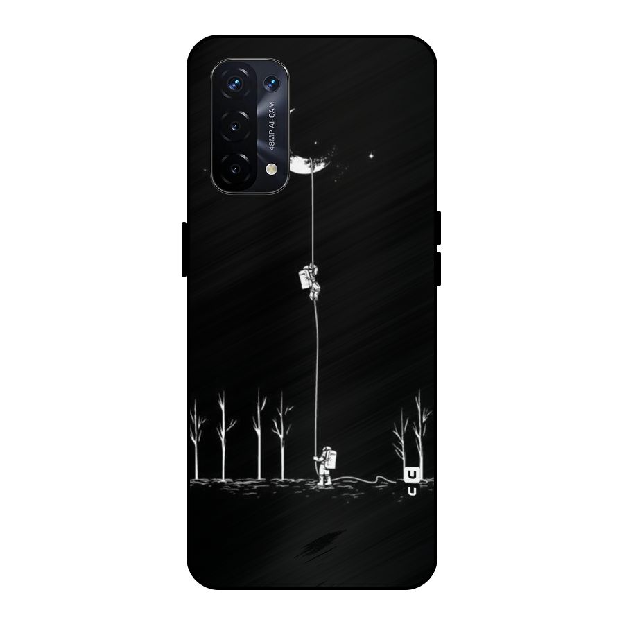Moon Man Metal Back Case for Oppo A74 5G