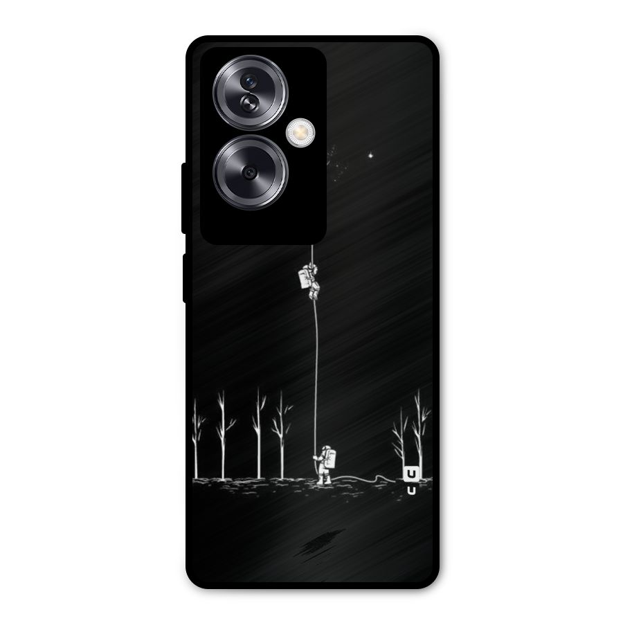 Moon Man Metal Back Case for Oppo A79 5G