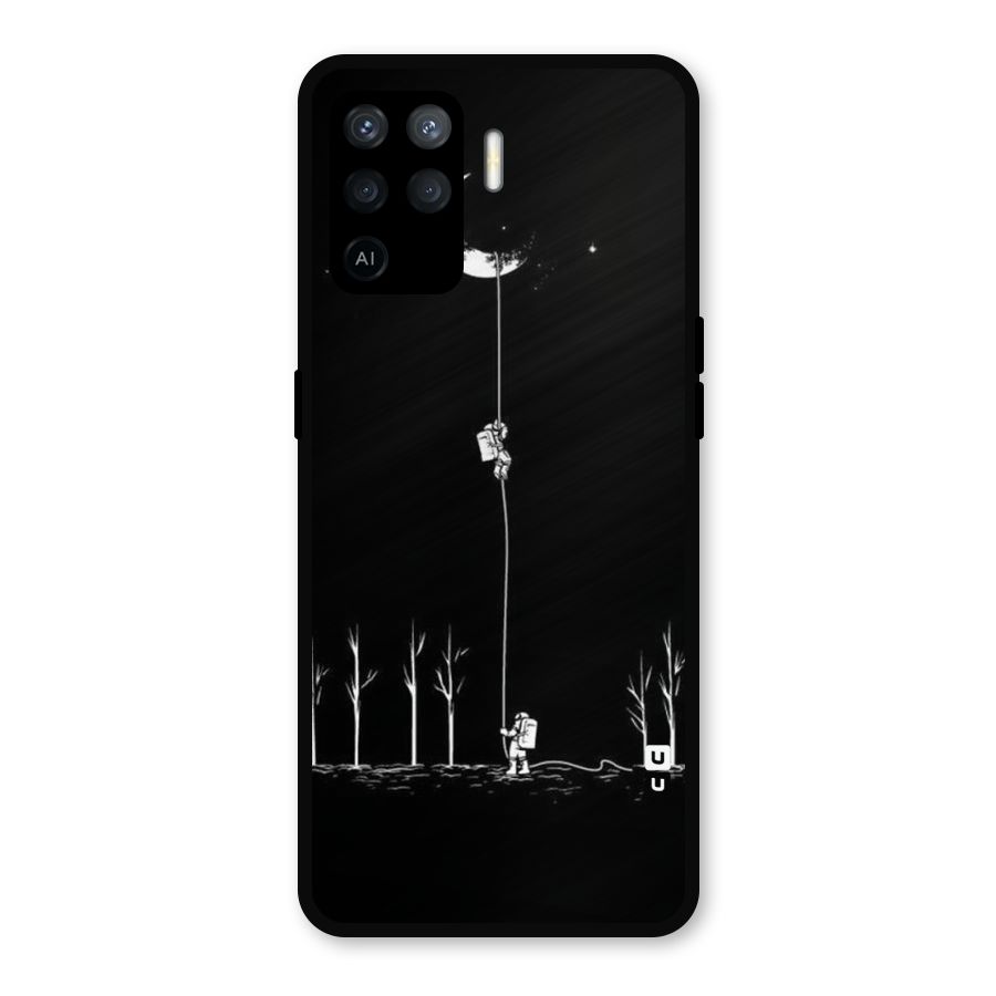 Moon Man Metal Back Case for Oppo F19 Pro