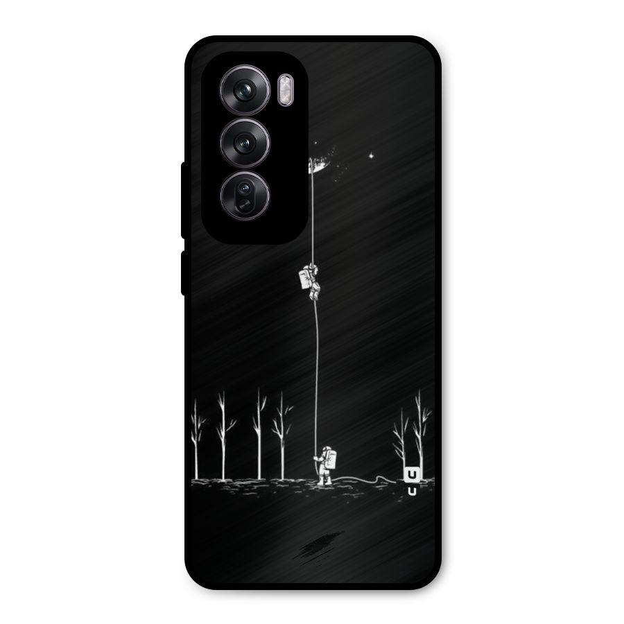 Moon Man Metal Back Case for Oppo Reno12 Pro