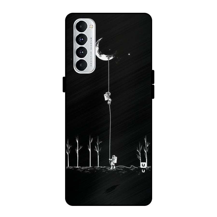 Moon Man Metal Back Case for Oppo Reno4 Pro