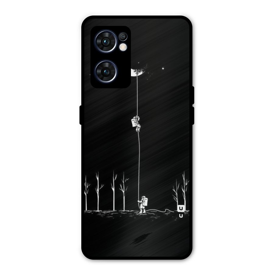 Moon Man Metal Back Case for Oppo Reno7 5G