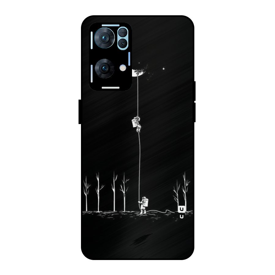 Moon Man Metal Back Case for Oppo Reno7 Pro 5G