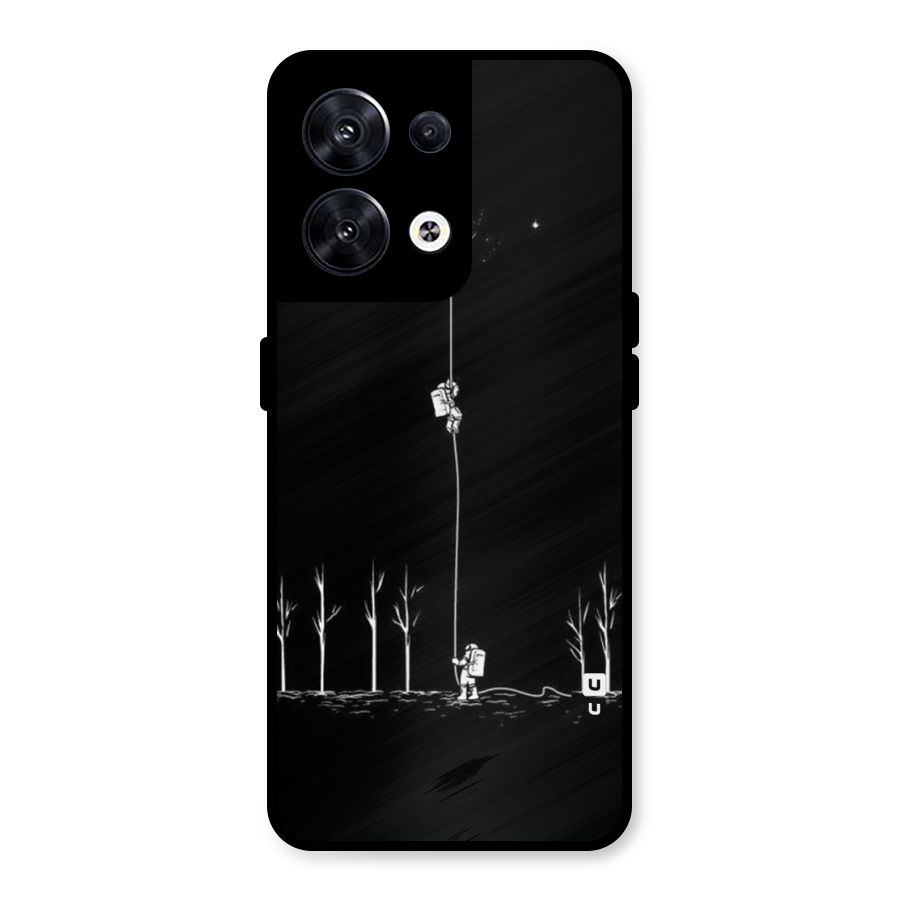 Moon Man Metal Back Case for Oppo Reno8 5G