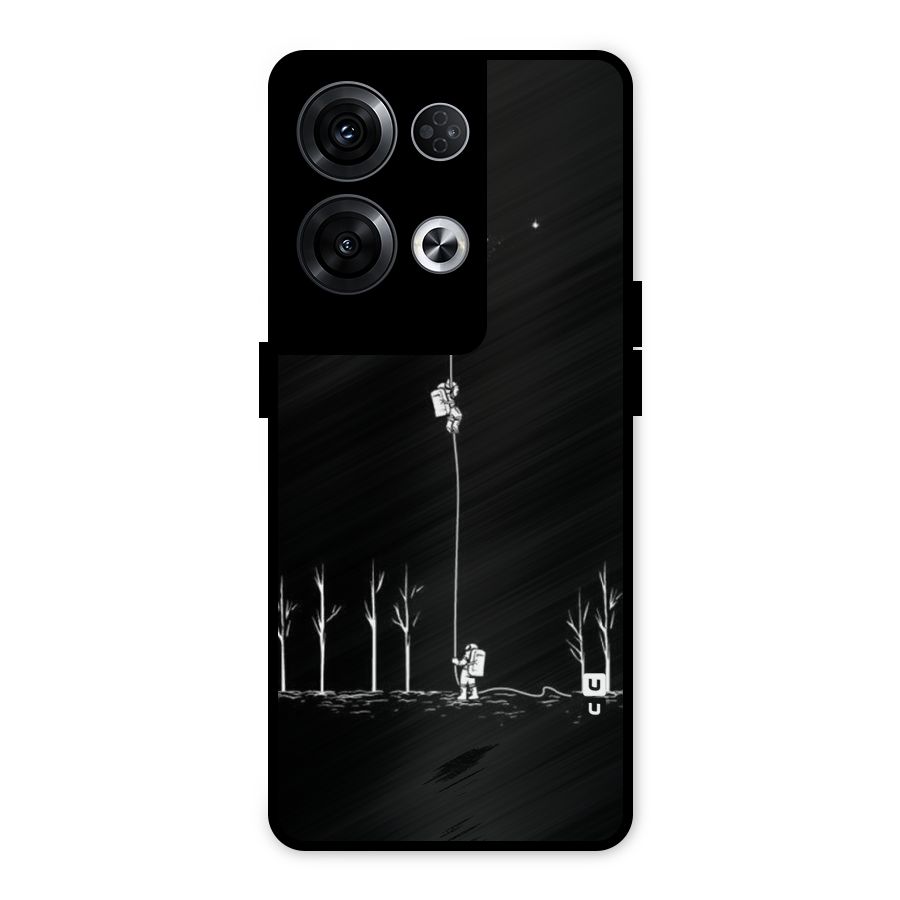 Moon Man Metal Back Case for Oppo Reno8 Pro 5G