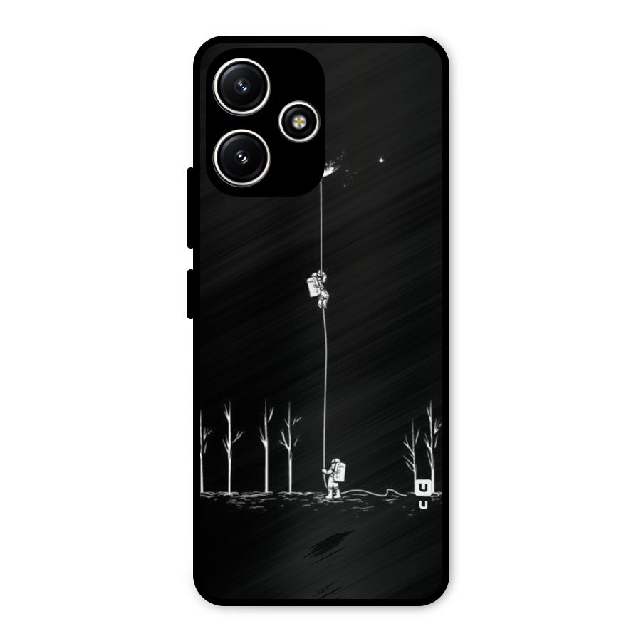 Moon Man Metal Back Case for Poco M6 Pro