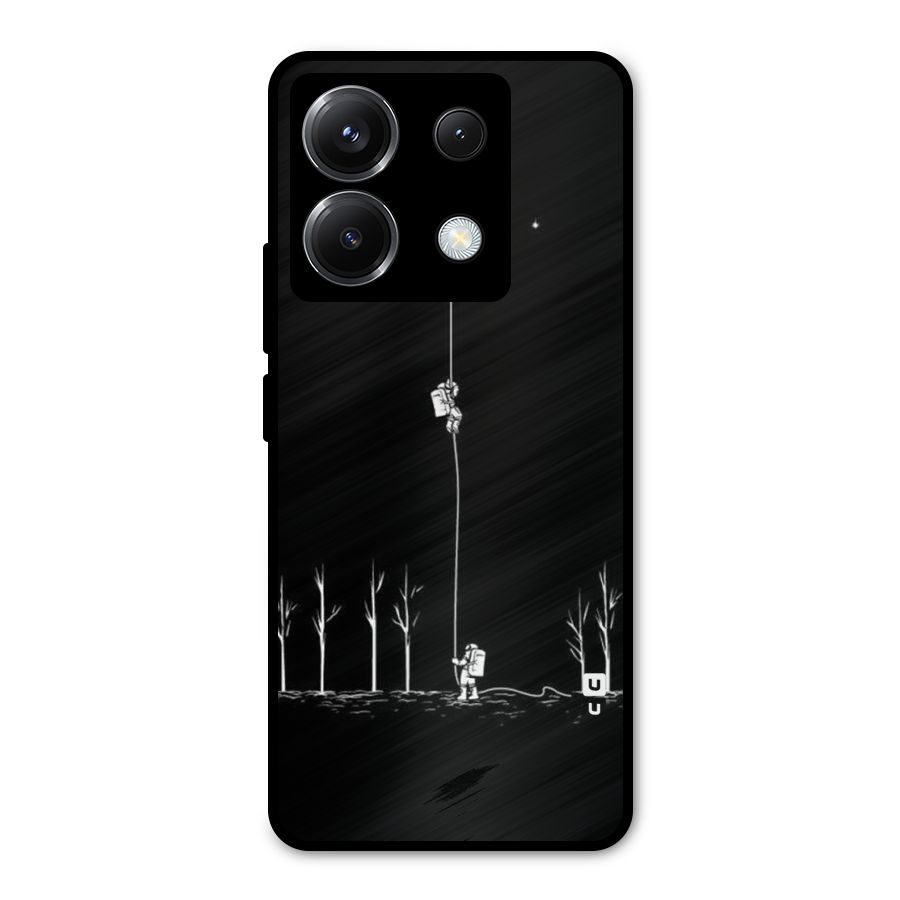 Moon Man Metal Back Case for Poco X6
