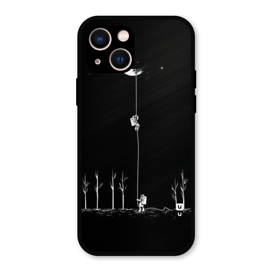 Moon Man Metal Back Case for iPhone 13