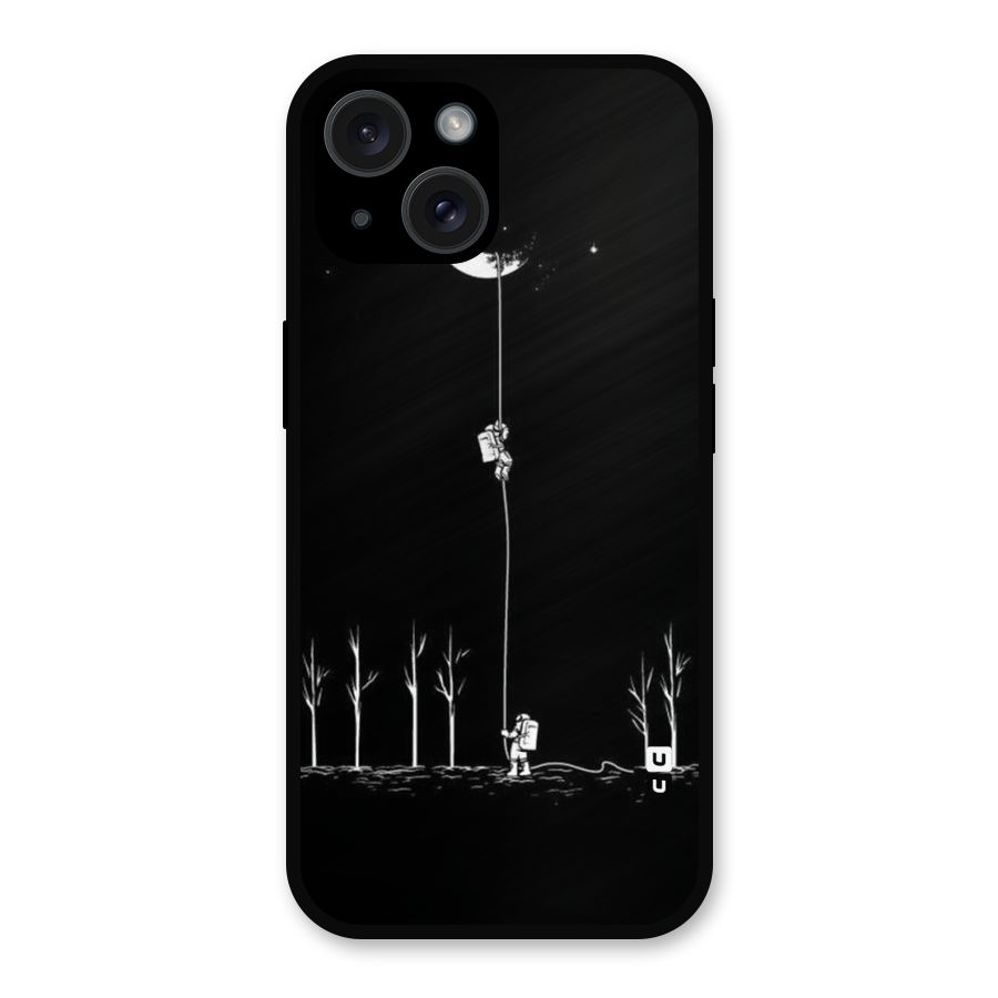 Moon Man Metal Back Case for iPhone 15