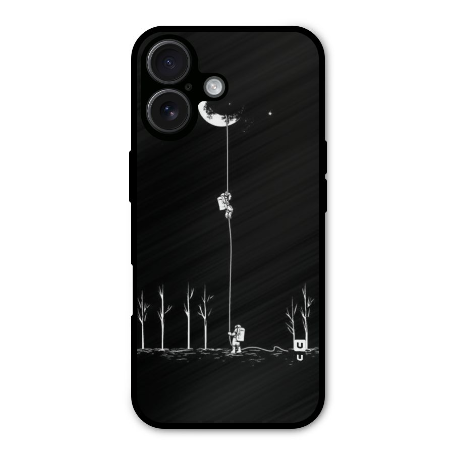 Moon Man Metal Back Case for iPhone 16