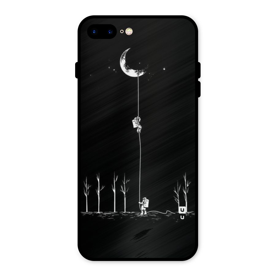 Moon Man Metal Back Case for iPhone 8 Plus