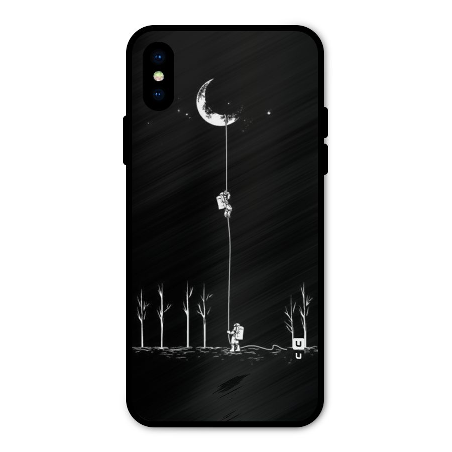 Moon Man Metal Back Case for iPhone XS