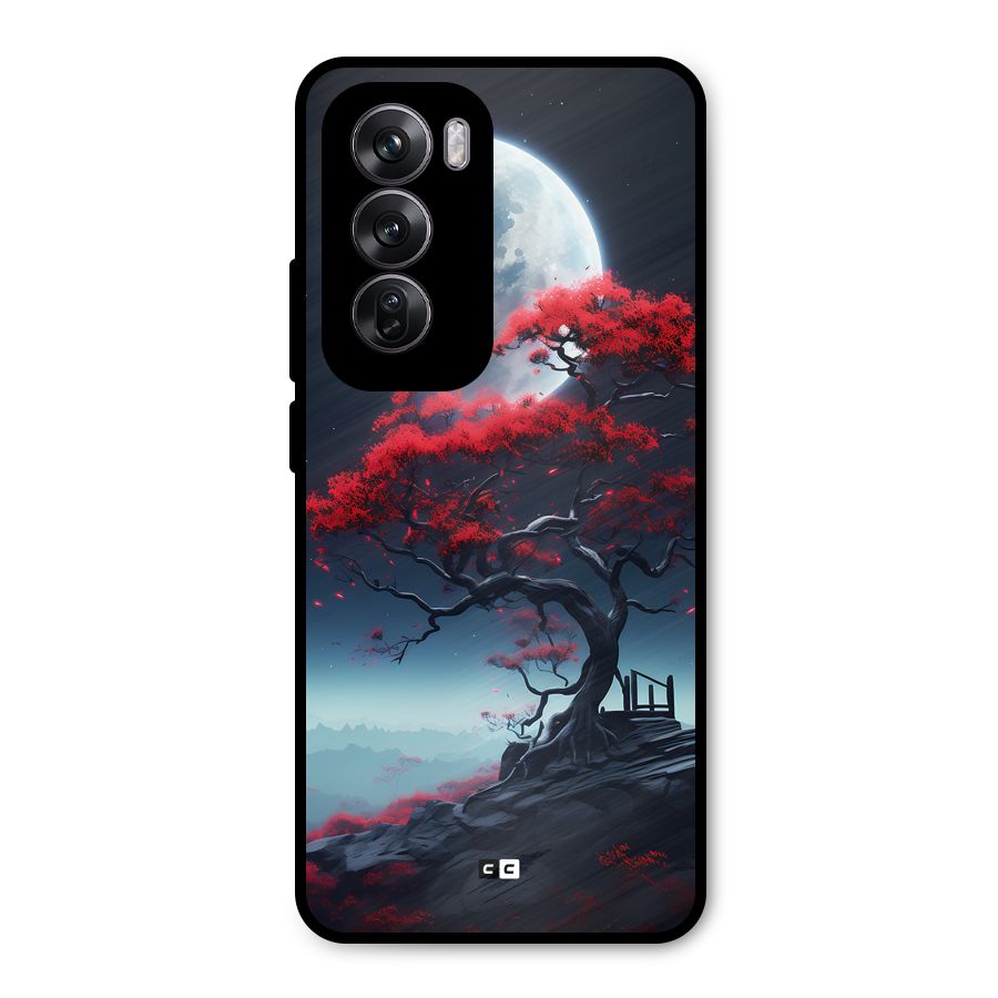 Moon Tree Metal Back Case for Oppo Reno12 Pro