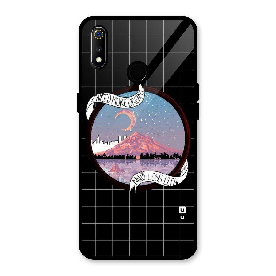 More Dreams Glass Back Case for Realme 3i