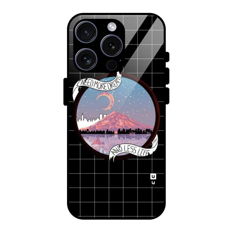 More Dreams Glass Back Case for iPhone 15 Pro