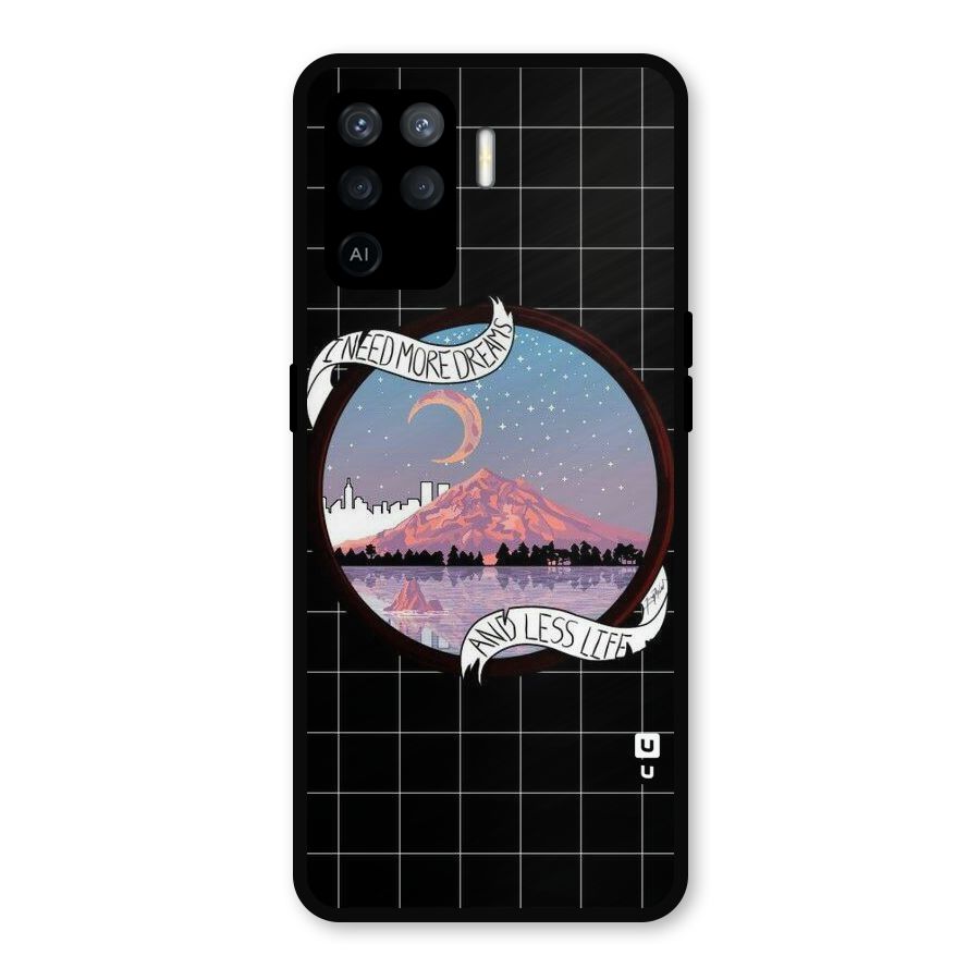 More Dreams Metal Back Case for Oppo F19 Pro