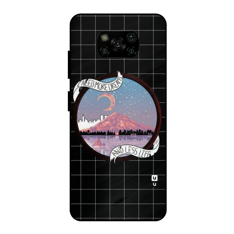 More Dreams Metal Back Case for Poco X3