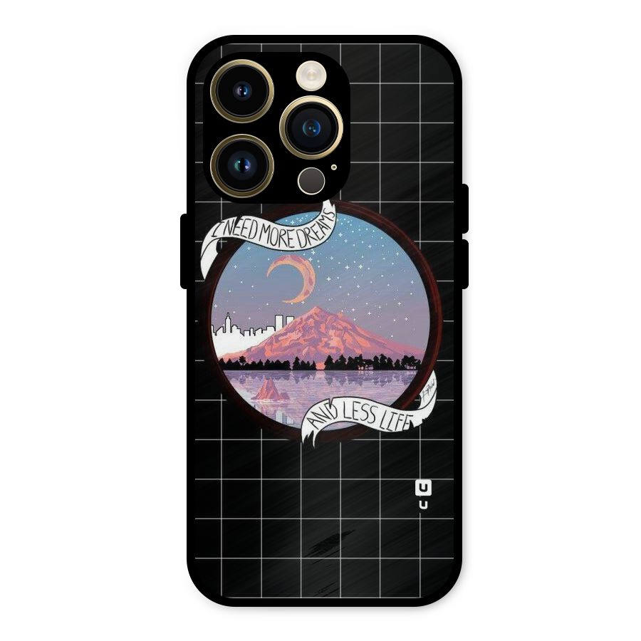 More Dreams Metal Back Case for iPhone 14 Pro