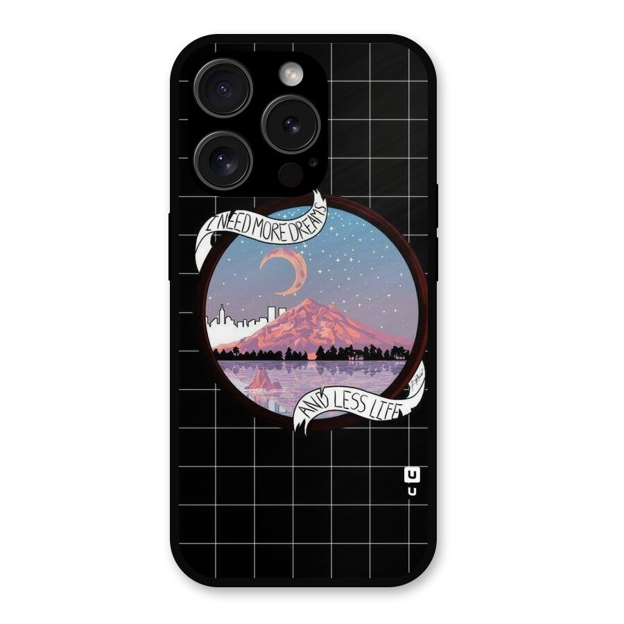 More Dreams Metal Back Case for iPhone 15 Pro