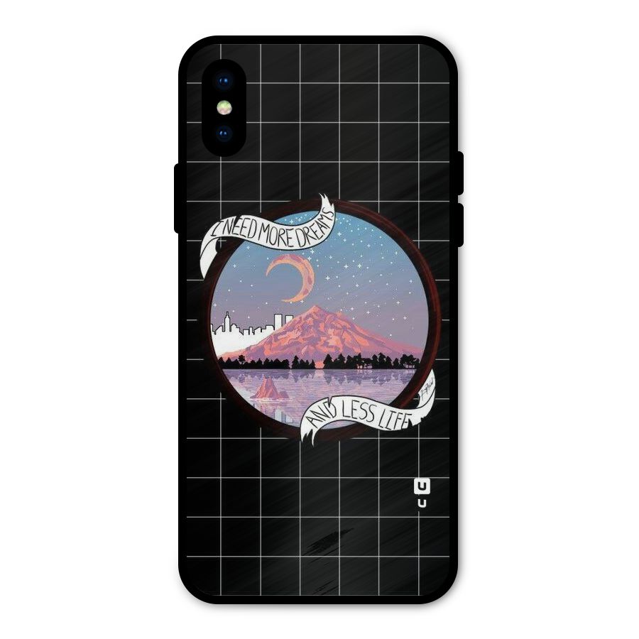 More Dreams Metal Back Case for iPhone X