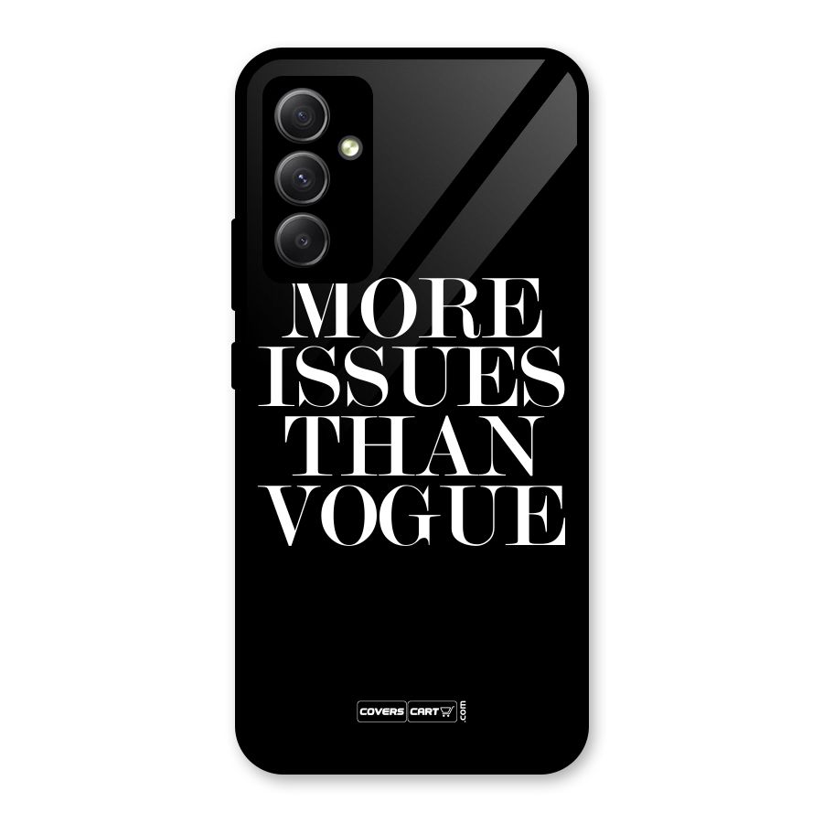 More Issues than Vogue (Black) Glass Back Case for Galaxy A34