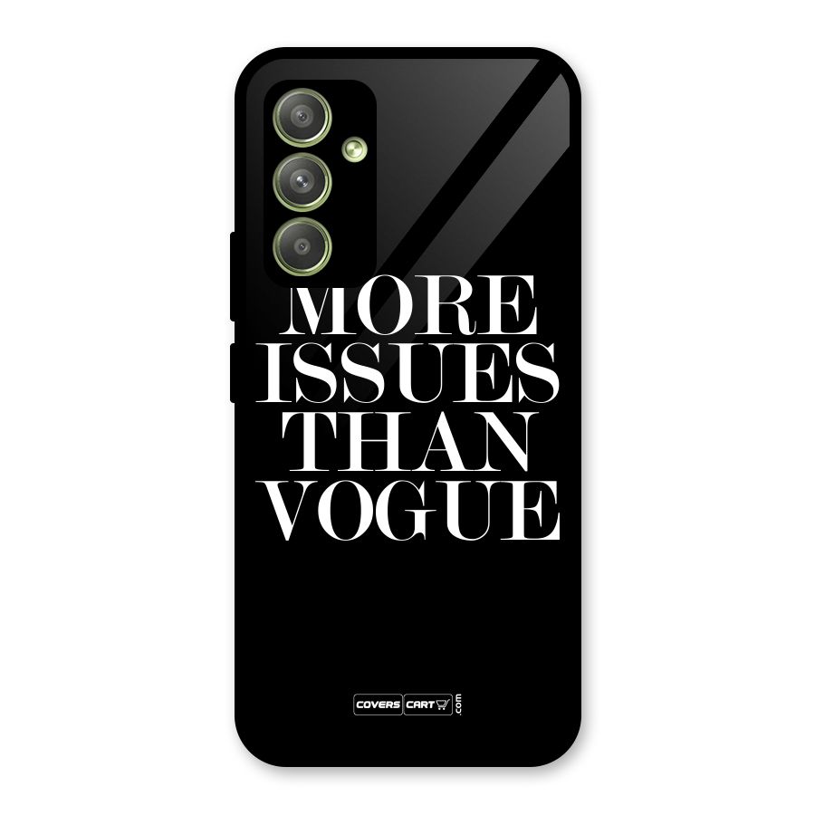 More Issues than Vogue (Black) Glass Back Case for Galaxy A54